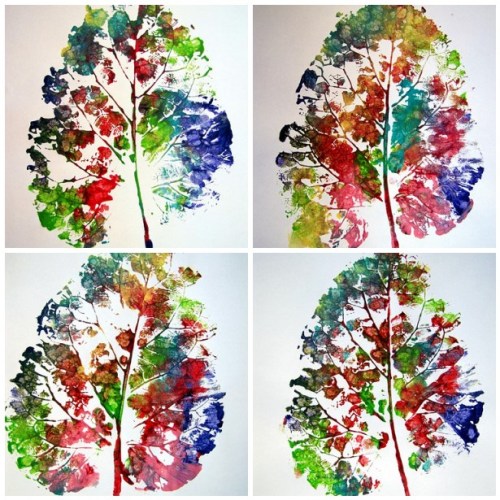how to make leaf prints
