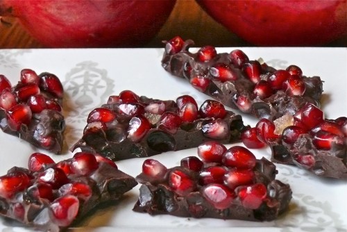 Chocolate-Pomegranate-Ginger Bark Candy