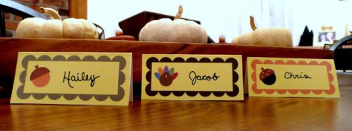 Small thanksgiving place cards