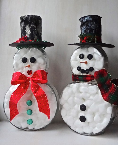 DIY Mr. and Mrs. Fishy Snowman