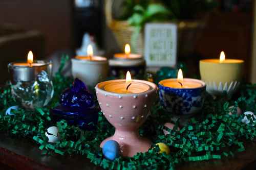 Egg Cup Candle Holders