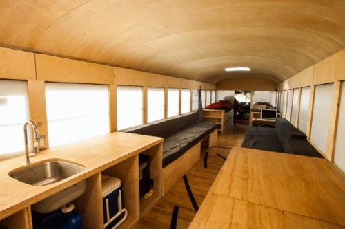 Old School Bus Transformed Into Mobile Home