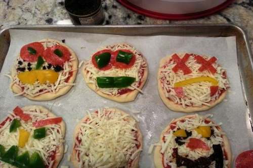 Monster Face Pizzas