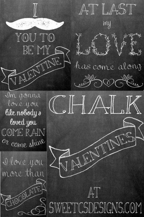 Valentine's Chalkboard Printables