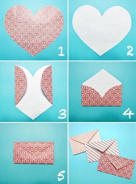 Make an Envelope From a Heart-shaped Piece of Paper