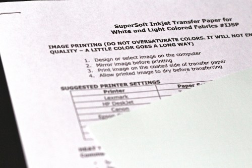 SuperSoft Inkjet Transfer Paper