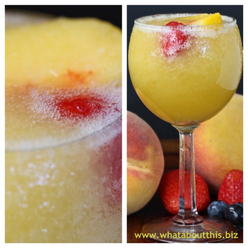 Peach and Moscato Wine Slushies