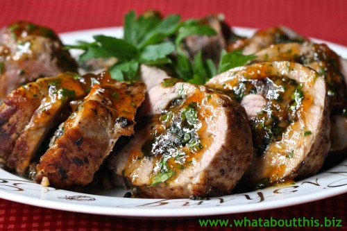 Spinach and Apricot-Stuffed Pork Tenderloin